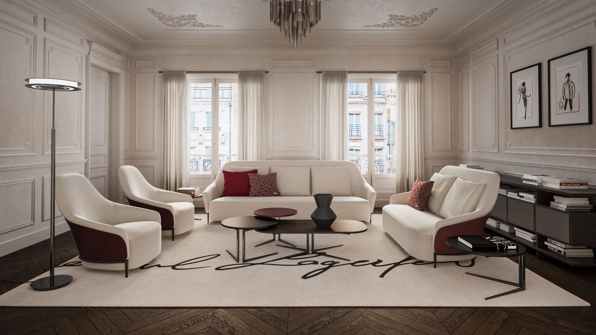 Karl Lagerfeld Maison living room.