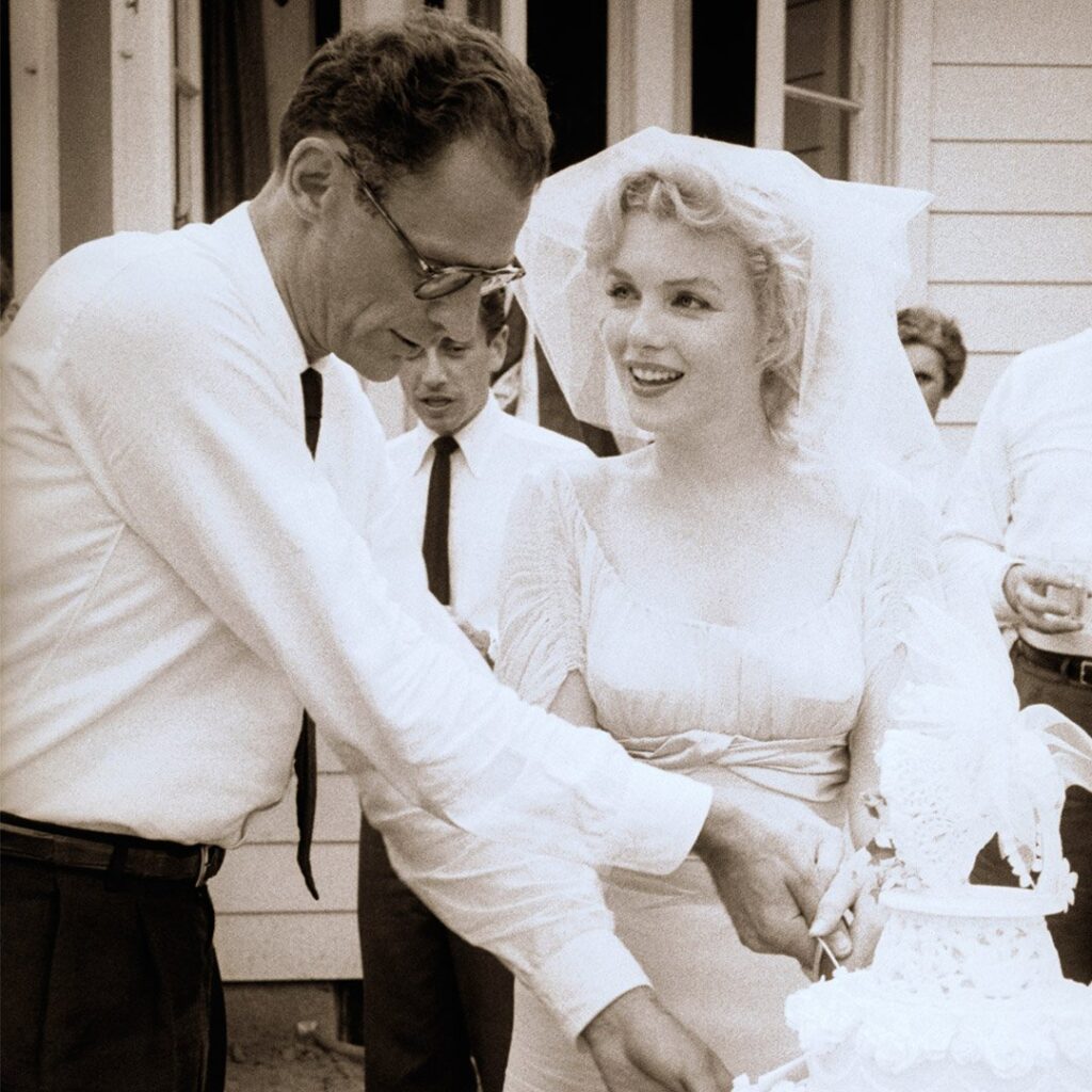 Marilyn at her wedding to Arthur Miller.