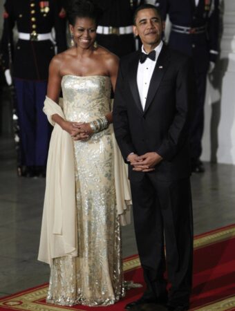 Michelle Obama in Naeem Khan.