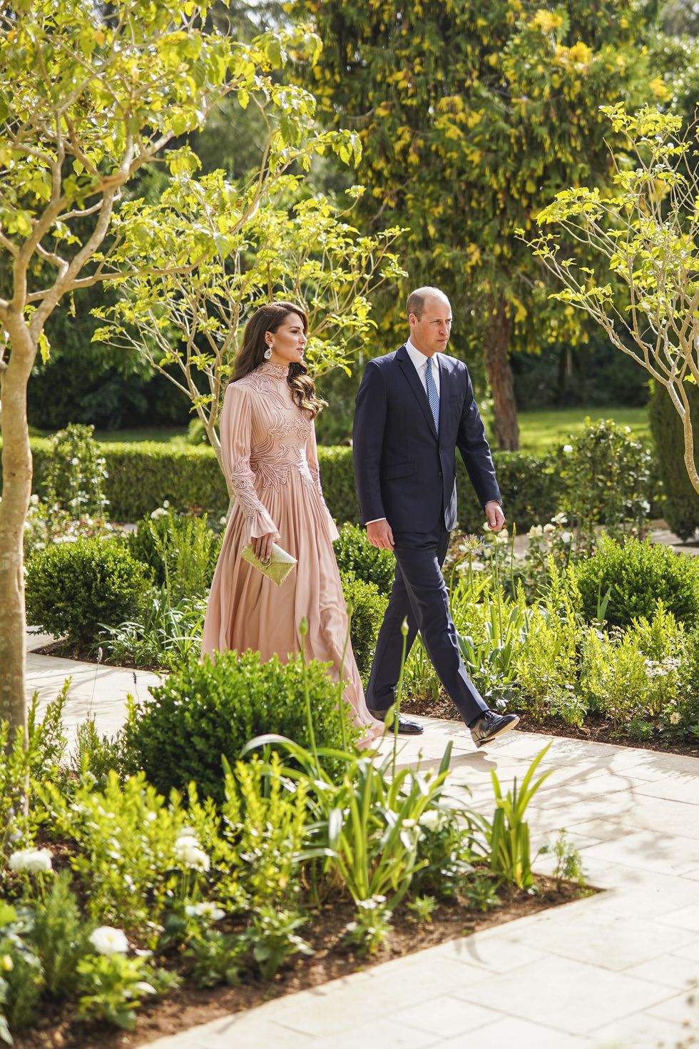Prince William and Kate at the royal Jordanian wedding.