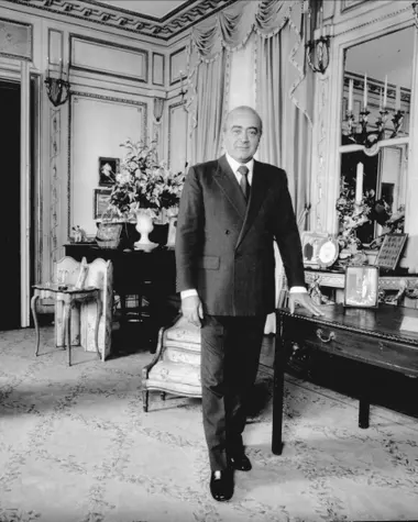 Mohamed Al Fayed at the former Paris home of the Duke and Duchess of Windsor, after the duke’s abdication as Edward VIII.